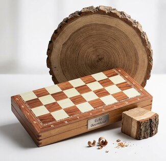 Hout schaakbord