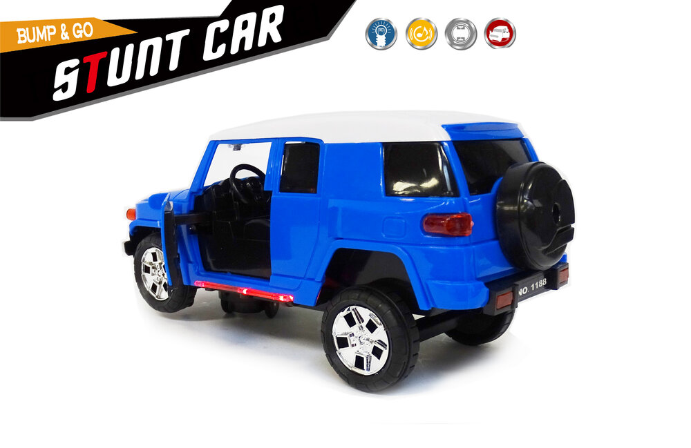 Stunt car toy - Super Max - Hummer with acrobatic movement -Led light and sound (20CM)