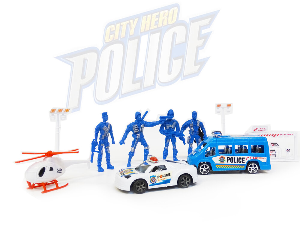 Police toy set - Police City Hero - set 11 pieces
