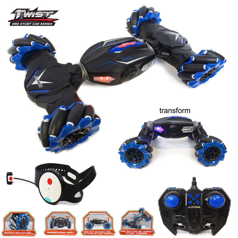 Rc Stunt auto 4WD 1:10 - handbestuurbare Gesture car - Twist Off-Road 2.4ghz 