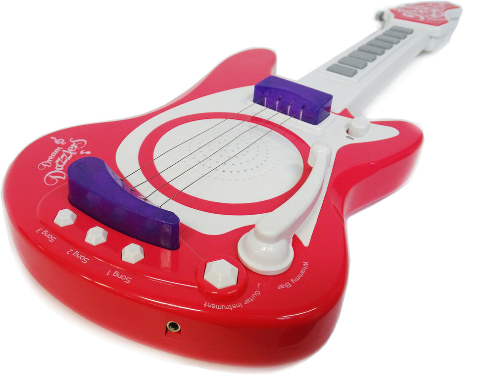 Speelgoed elektrische muziek gitaar met microfoon - Music guitar + mic.
