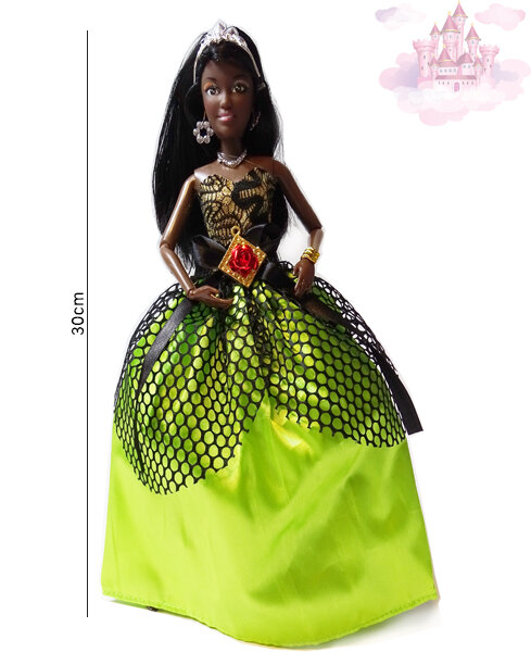 Speelgoed pop met leuke gala jurkje - Bruidsmeisje, gala, cocktail outfit 30CM A