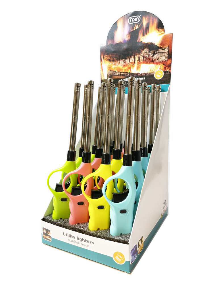 Gasaansteker - keuken aanstekers - bbq aansteker - navulbaar- display 20 stuks