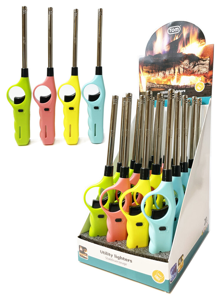Gasaansteker - keuken aanstekers - bbq aansteker - navulbaar- display 20 stuks