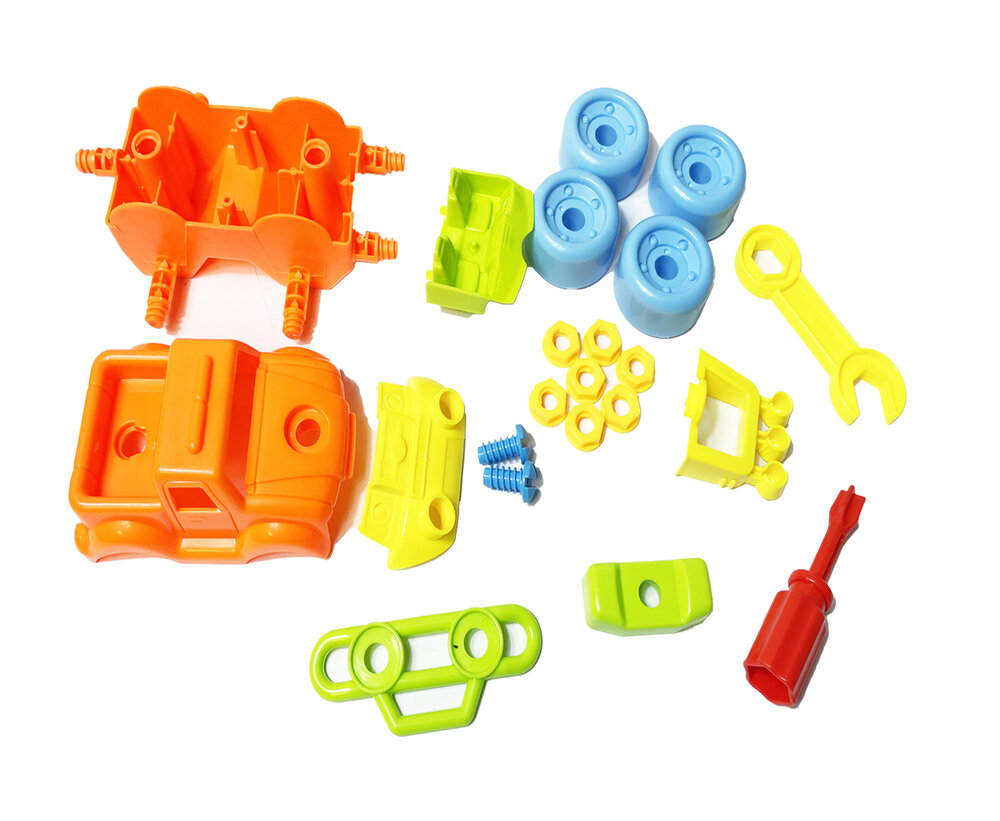 Speelgoed auto bouwset DIY - educatief voertuig speelset - met schroevendraaier - Do it yourself