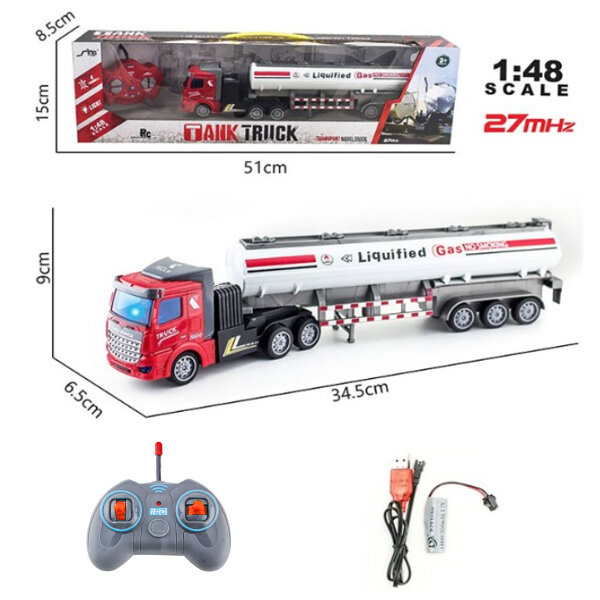 RC Tankwagen - Oil Tank Gas Truck 1:46 - 27MHz - Afstand bestuurbaar Tankwagen - Oplaadbaar