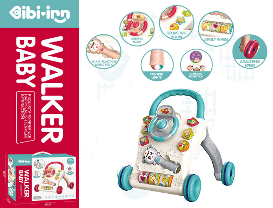 Baby Walker - met geluid en lichtjes - 9 tot 36 Maanden baby Loopwagen 