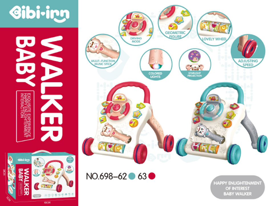 Baby Walker - met geluid en lichtjes - 9 tot 36 Maanden baby Loopwagen 