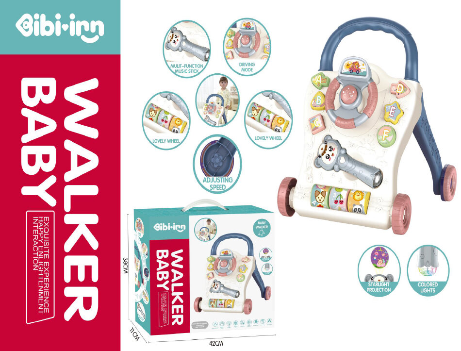 Baby Walker - Educatief Babyspeelgoed - met muziek &amp; lichtjes - baby loopwagen