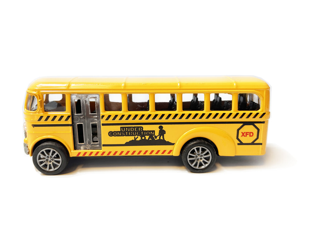 Construction Vehicle Bus - Toy Van Die Cast Vehicle - Pull-back Drive - 13.5CM
