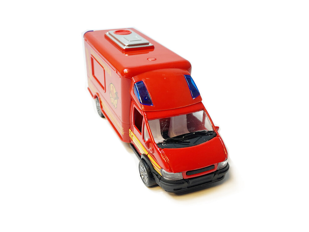 Brandweerwagen - Speelgoed brandweerauto - pull-back drive - 17 CM
