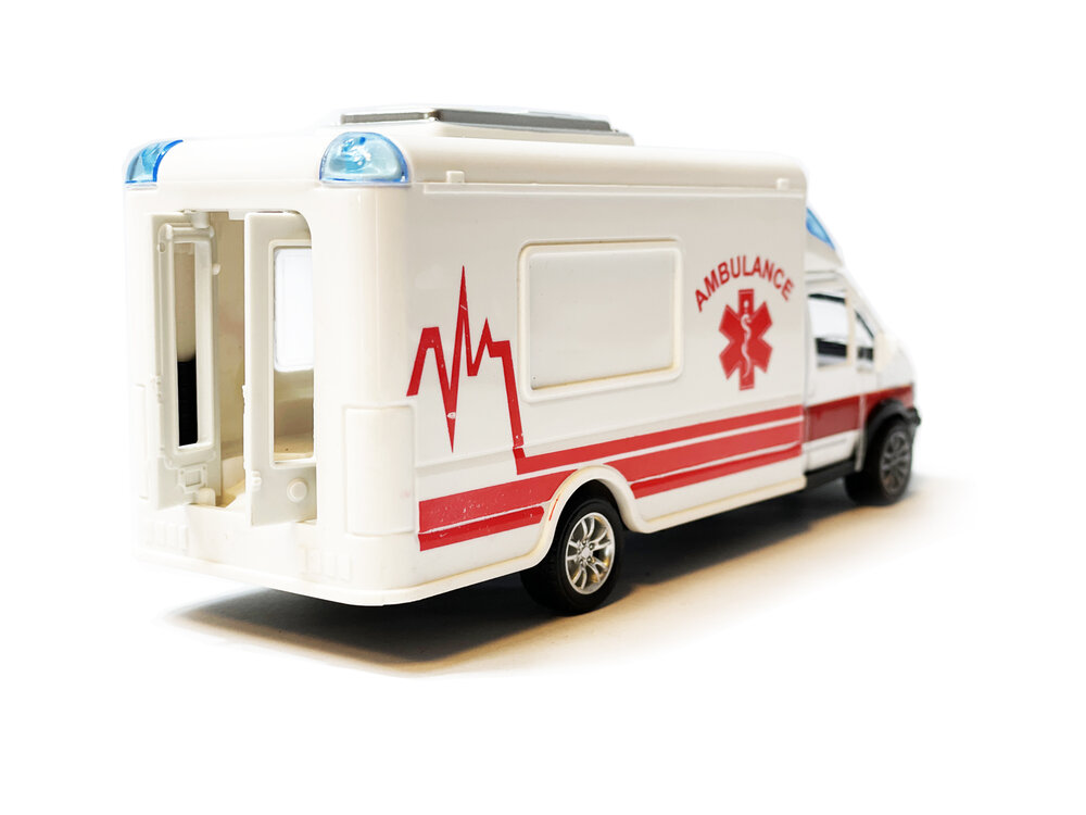 Ambulance - Speelgoed ambulancewagen - pull-back drive - Die Cast voertuigen - 17 CM