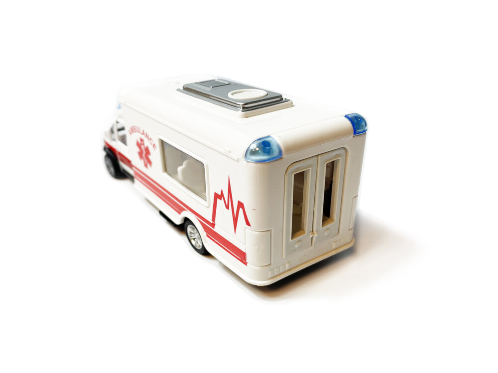 Ambulance - Speelgoed ambulancewagen - pull-back drive - Die Cast voertuigen - 17 CM