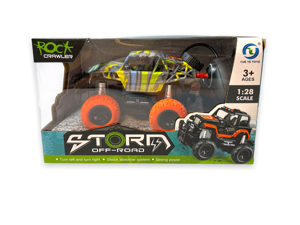 Rc car painted - remote controlled rock crawler - toy car - Storm off-road car 1:28