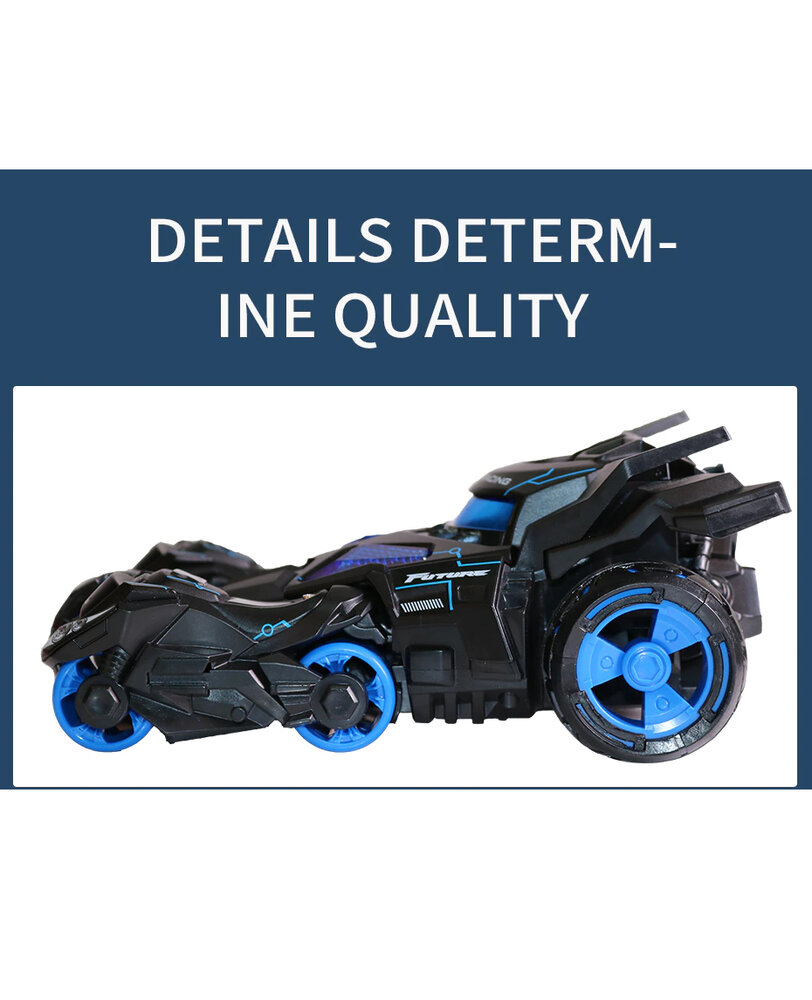 Die Cast Max catapult Car 3in1 -  pull-back - met 2 motors - licht en geluid - 1:32 Green
