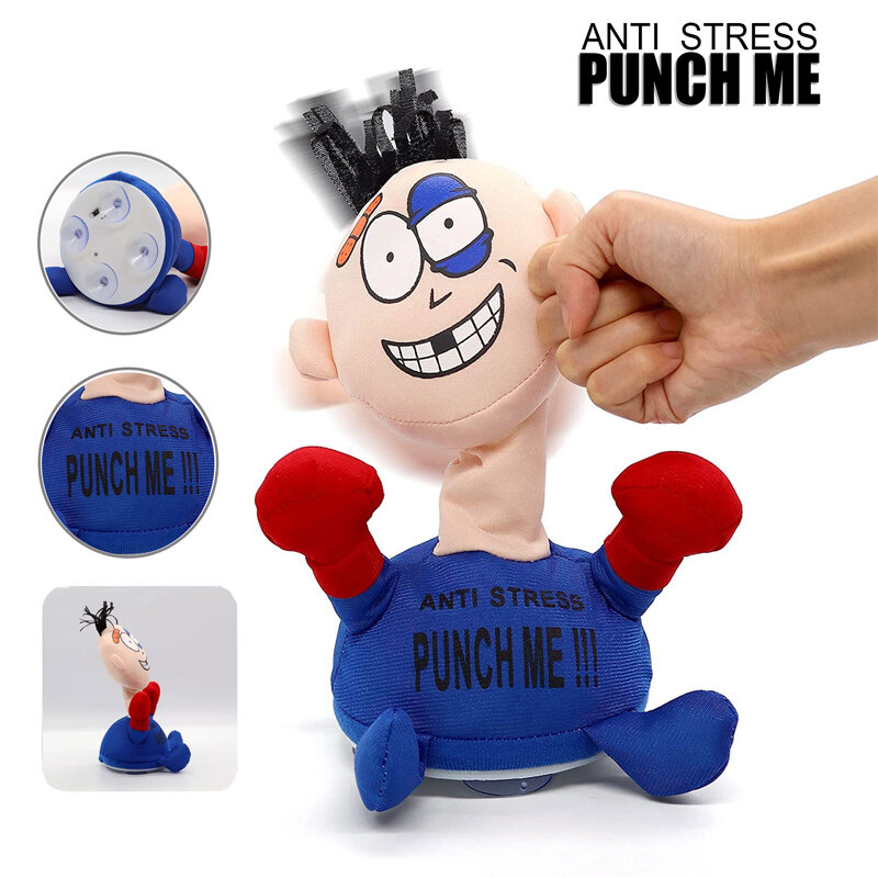 Punch Me Anti Stress doll - interactive toy boxing doll - screams and punches - 20CM