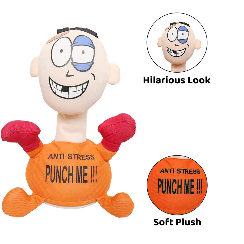 Punch Me Anti Stress doll - interactive toy boxing doll - screams and punches - 20CM