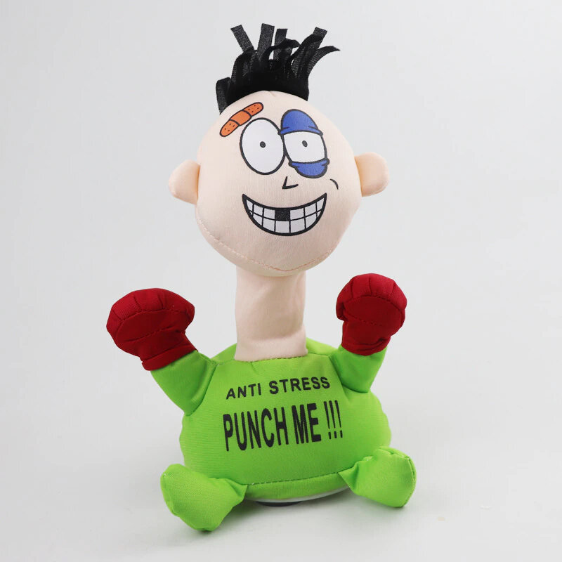 Punch Me Anti Stress pop - interactieve speelgoed boks pop - schreeuwt bij en stoot - 20CM O