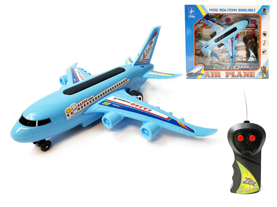 Radiografisch bestuurbare vliegtuig - 27MHZ - A380  RC Air Plane  - blauw