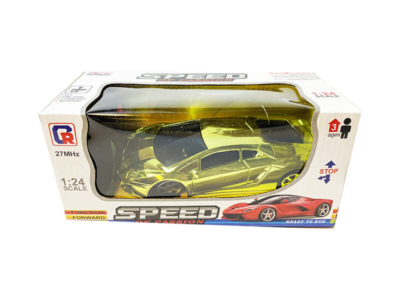 RC Car - Remote Radio Control Car for Kids - 1:24 - Toy Car 27mhz - Speed ​​Of Passion Gold