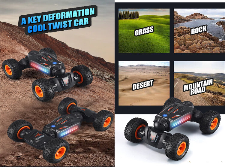 RC Twist Auto 2.4GHz - Transformeert Laag/Hoog - RC Stunt Car 