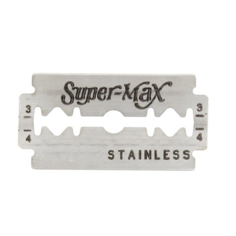 Scheermesjes 10 stuks SUPERMAX MESJES - RVS Tweesnijdend mesje - kappers mesje