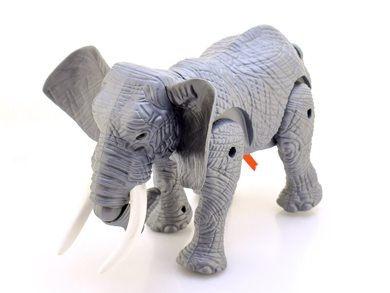 Olifant speelgoed - kan lopen en olifanten geluid maken - bewegende staart  - interactieve speelgoed Elephant 27CM