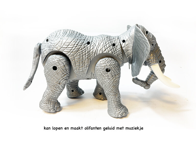 Olifant speelgoed - kan lopen en olifanten geluid maken - bewegende staart  - interactieve speelgoed Elephant 27CM