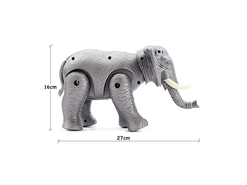 Olifant speelgoed - kan lopen en olifanten geluid maken - bewegende staart  - interactieve speelgoed Elephant 27CM