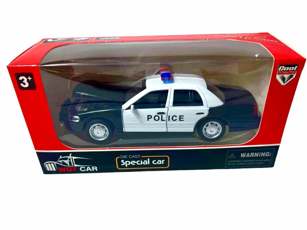 WGT car - Politie model auto - Die cast - Pull-back drive