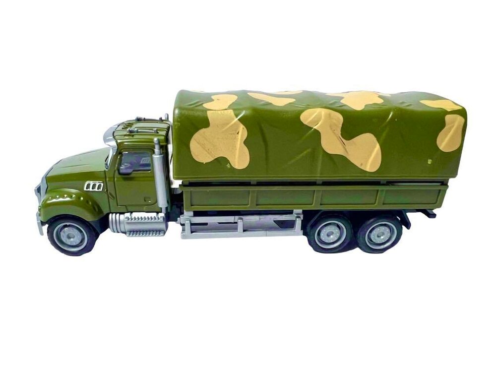 Leger vrachtwagen - pull-back drive - 16.5 CM - Metal Alloy