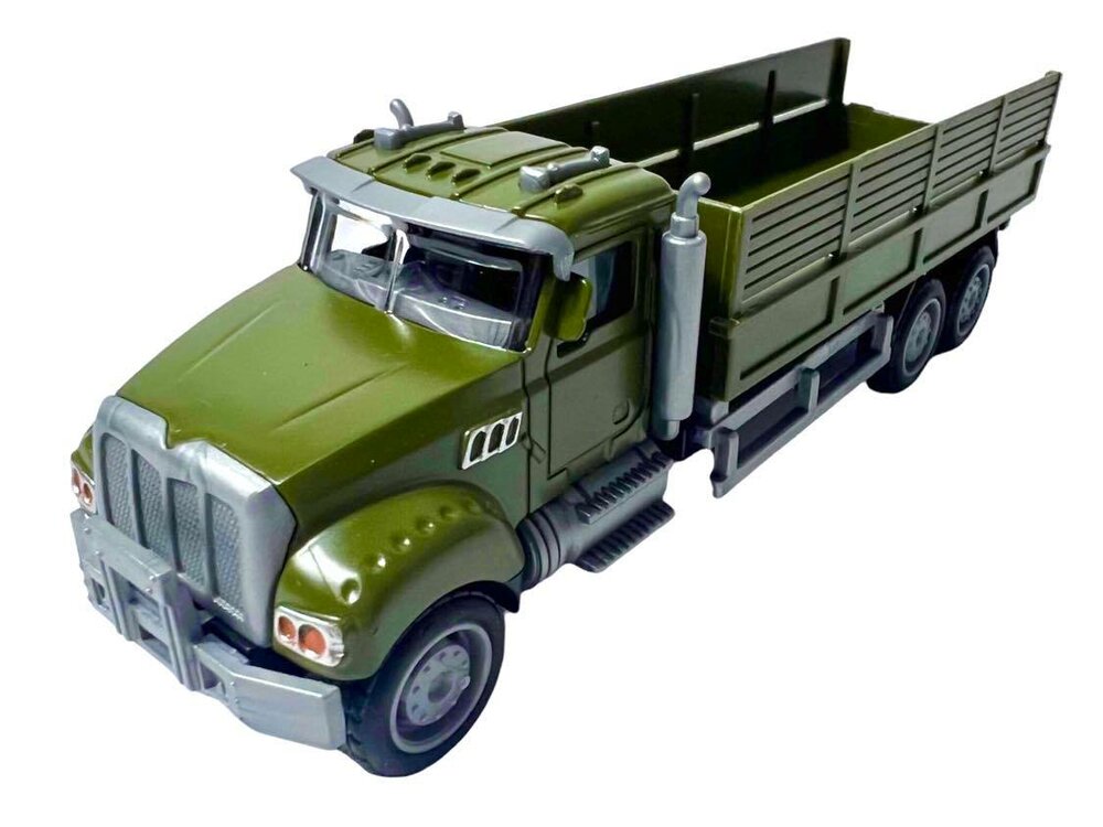 Leger vrachtwagen - pull-back drive - 16.5 CM - Metal Alloy