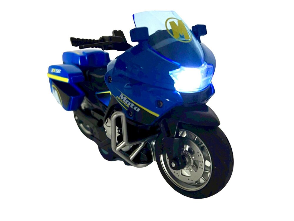 Politie motor - Die Cast - pull-back - met - licht en geluid 