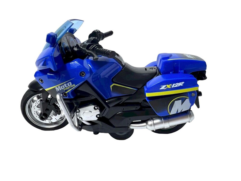 Politie motor - Die Cast - pull-back - met - licht en geluid 