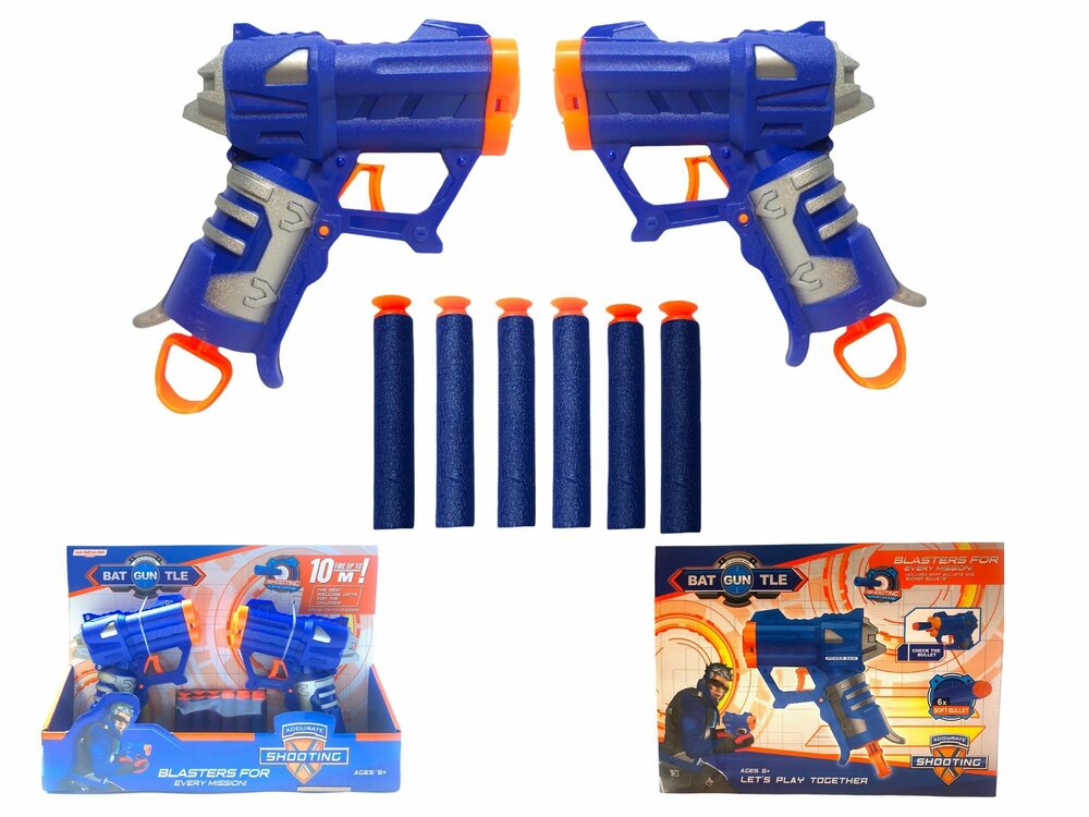  Blasters elite darts - Battle gun set 2 stuks - jolt met 6 dart strike pijlen - speelgoed pistool 
