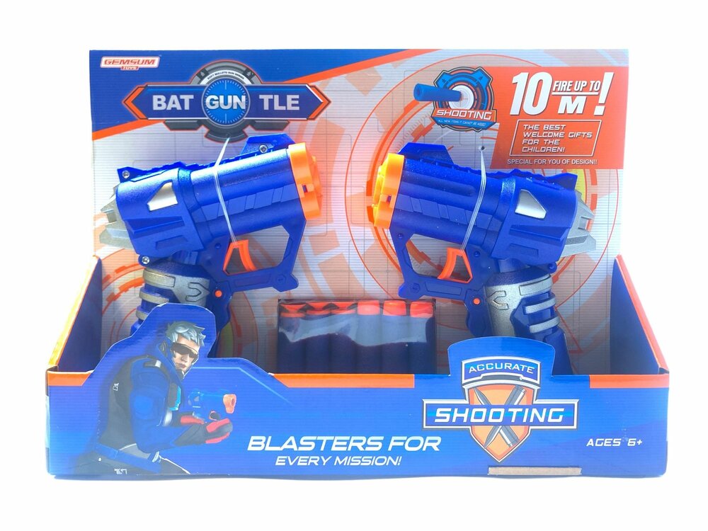  Blasters elite darts - Battle gun set 2 stuks - jolt met 6 dart strike pijlen - speelgoed pistool 