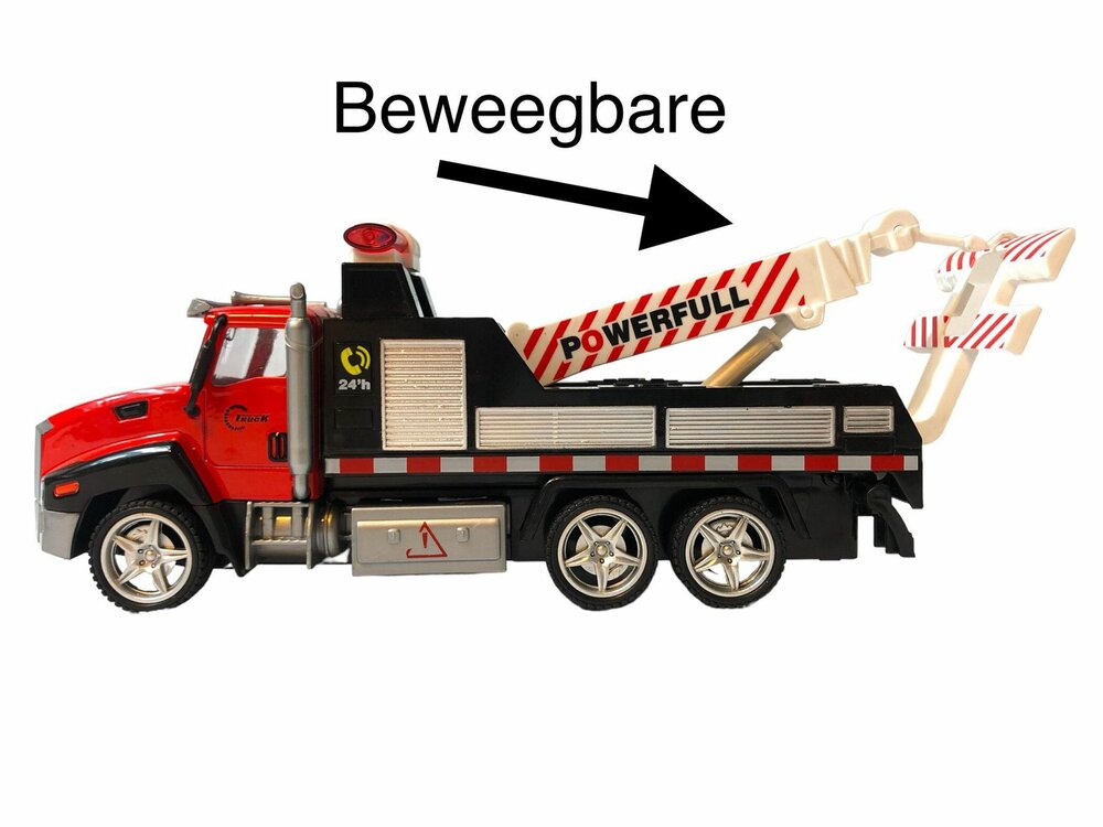 DIE-CAST Vrachtwagen autotransporter&nbsp;+ Brandweerauto 2in1 - pull-back drive