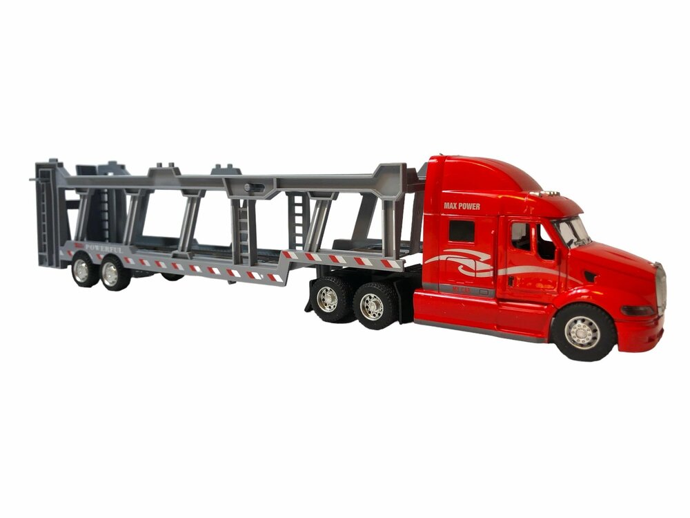 Vrachtwagen autotransporter&nbsp;+ 2 mini brandweerautos 3in1 - pull-back drive