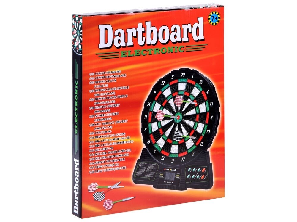 Elektronische dartbord - incl. 6 pijlen - 36,5 cm