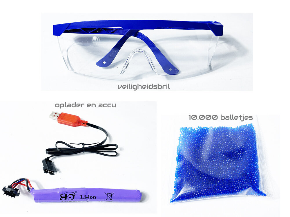 Gel Blaster- Elektrische geweer  - Graffiti  M4- compleet set incl. gel ballen - oplaadbaar - 75CM
