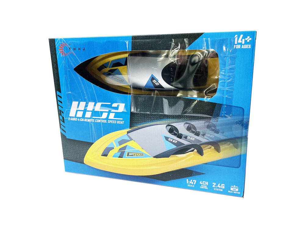 Rc boot- H152 TKKJ -10km/u - oplaadbaar - 2.4ghz bestuurbaar boot - 1:47