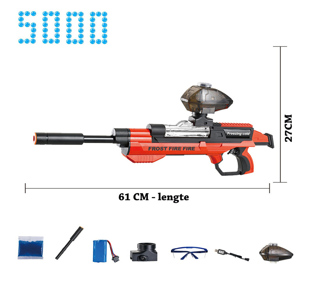 Gel Blaster - Space gun Frost Fire - compleet set - oplaadbaar - 61CM