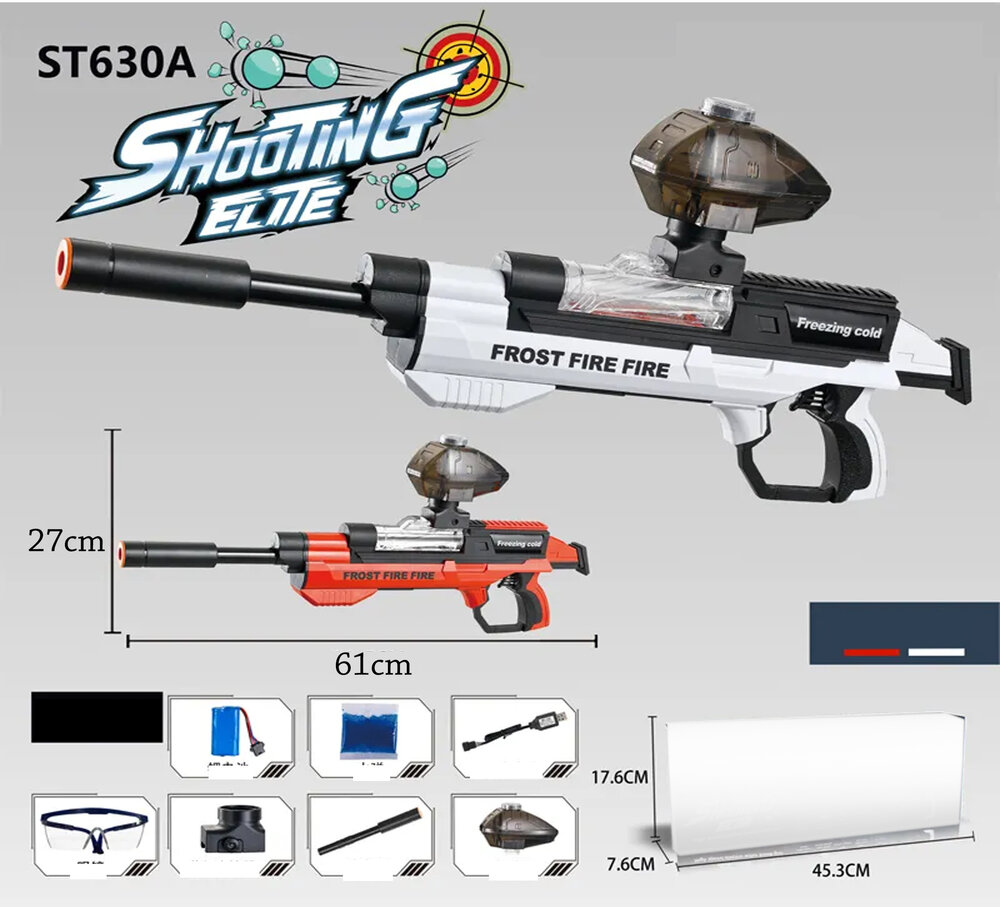 Gel Blaster - Space gun Frost Fire - compleet set - oplaadbaar - 61CM