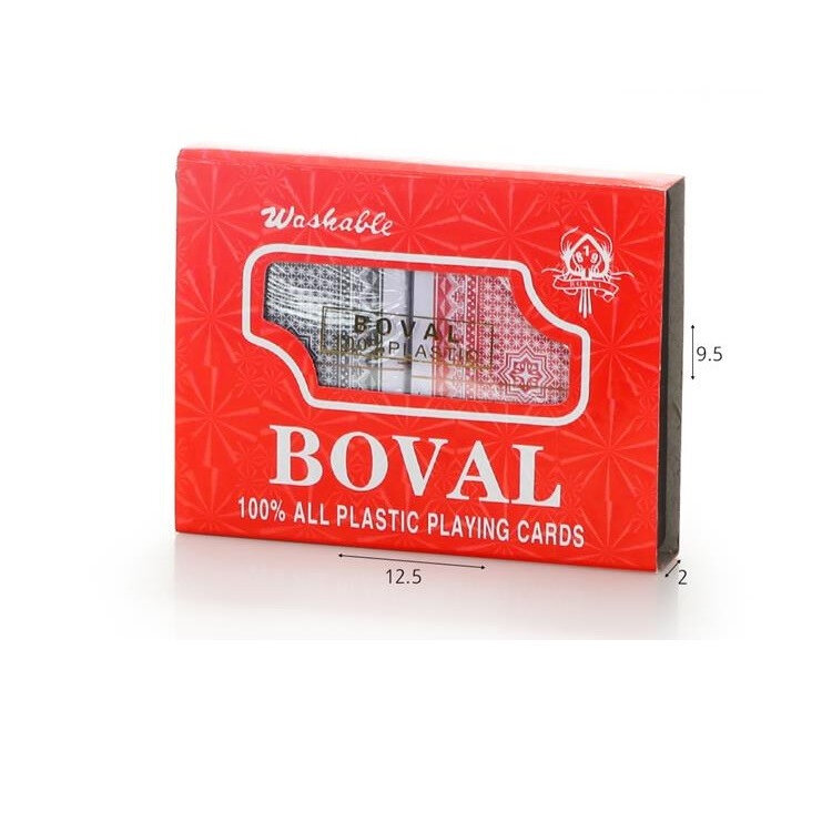 Speelkaart set - 2-pak - waterdicht - 100% plastic - BOVAL