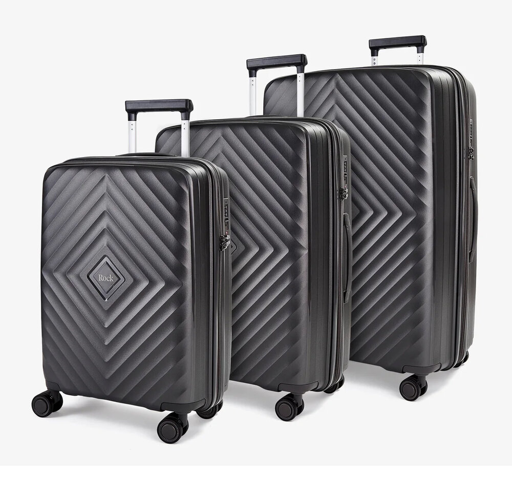 Koffers  - Rock - Set van 3 - Houtskool kleur - 54/64/73 cm