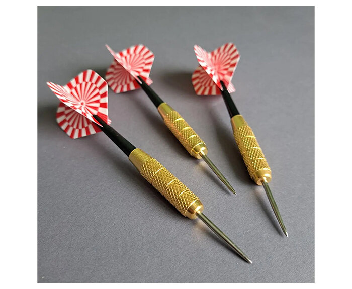 Dartpijlen set van 3 stuks - Darten - Rood vlaggen - incl. darts shafts
