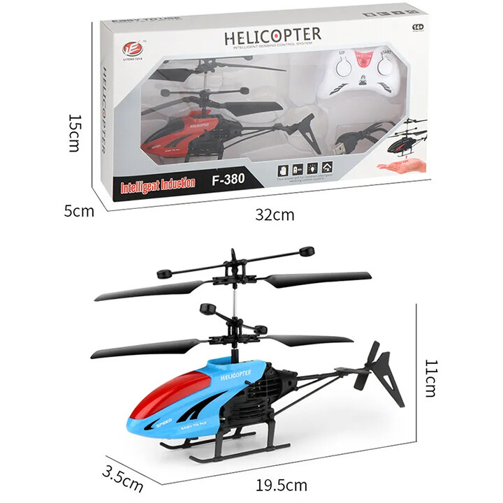 RC Helicopter - met Bestuurbare Hand en Afstandsbediening - Zwart