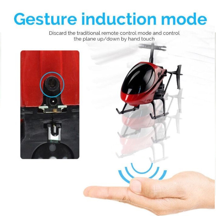 RC helicopter - controlled by hand and remote control 