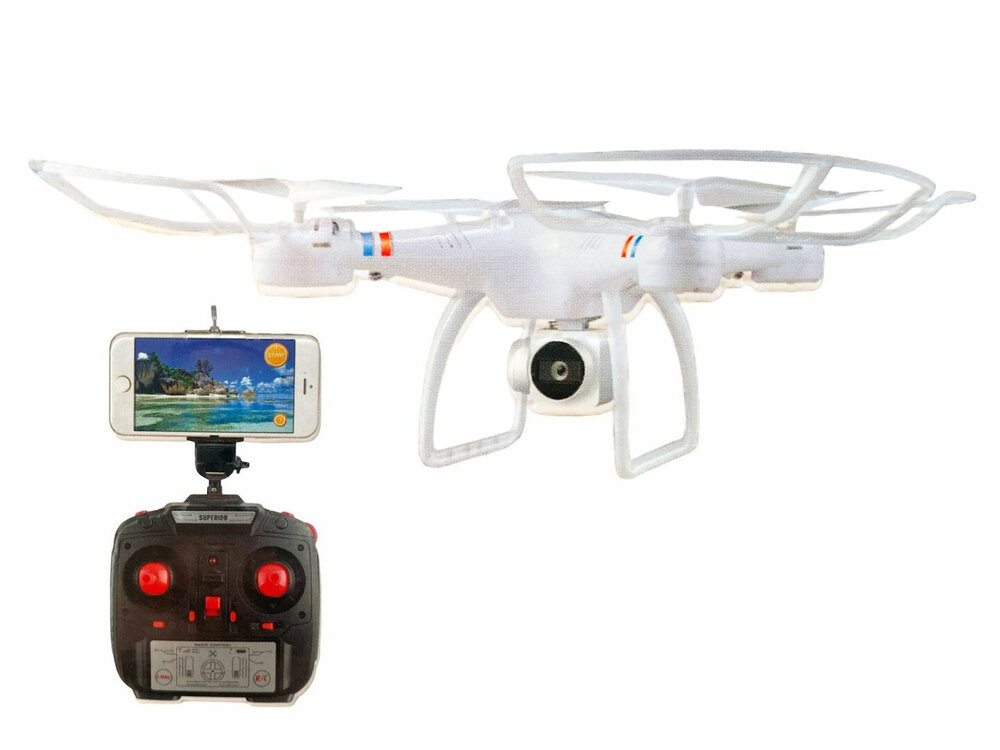Drone with live camera - Wifi - app control - 2.4GHZ - Hover function - Blue