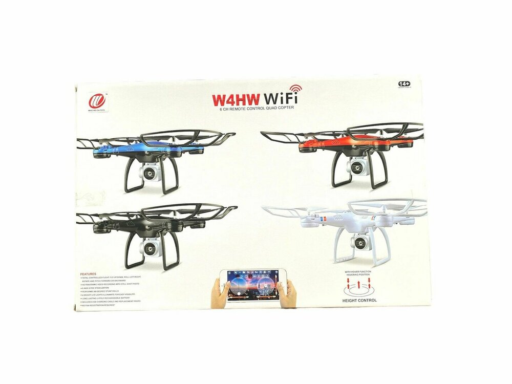 Drone with live camera - Wifi - app control - 2.4GHZ - Hover function - Blue